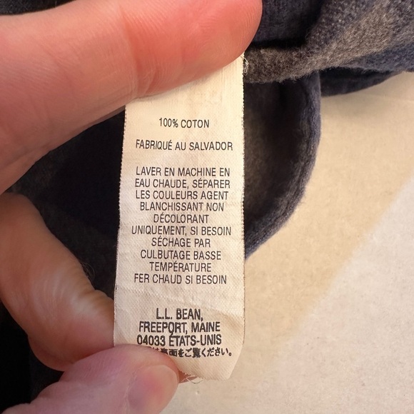 LL Bean Men’s Size XL Chamois Cloth Flannel Shirt Blue Plaid Traditional Fit - Picture 5 of 7